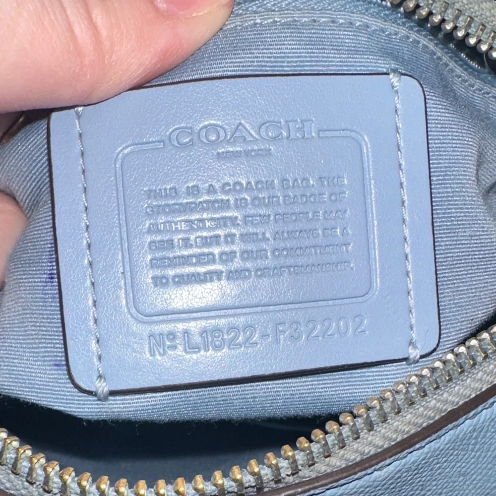 Coach Light Blue Crossbody Bag - Picture 5 of 12